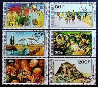 Набор почтовых марок (6 шт.). "Знаменитые картины". 1978 год, Того.