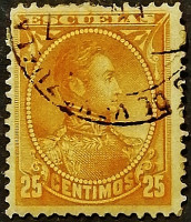 Фискальная марка (25 c.). "Симон Боливар". 1888 год, Венесуэла.