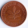 Монета 2 пфеннига. 1995(J) год, ФРГ.
