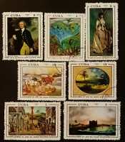 Набор почтовых марок  (7 шт.). "Картины из Национального музея (1972)". 1972 год, Куба.