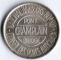 Жетон для проезда по мосту "Champlain Bridge". 1962-1990 годы, Канада.