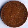 Монета 1 цент. 1931 год, Канада.
