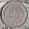 Монета 25 пенни. 1926 год, Финляндия. Брак! Раскол штемпеля АВ и РВ.