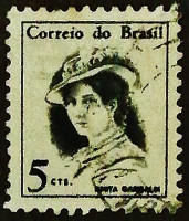 Почтовая марка. "Анита Гарибальди". 1967 год, Бразилия.