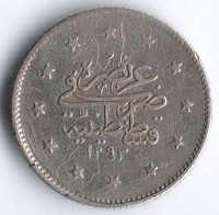 Монета 2 куруша. 1902 год, Османская империя.