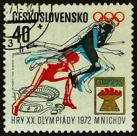 Почтовая марка. "Летние Олимпийские игры - Мюнхен`1972". 1971 год, Чехословакия.