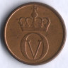 Монета 1 эре. 1967 год, Норвегия.