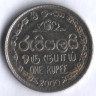 Монета 1 рупия. 2000 год, Шри-Ланка.