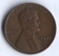 1 цент. 1945(S) год, США.