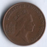Монета 1 пенни. 1986 год, Гернси.