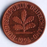 Монета 2 пфеннига. 1996(D) год, ФРГ.