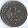 2 марки. 1990 год (D), ФРГ. Франц Йозеф Штраус.