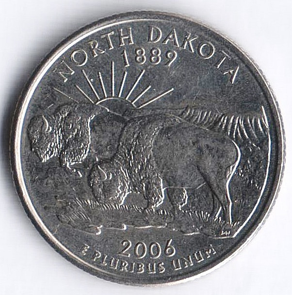 25 центов. 2006(D) год, США. Северная Дакота.