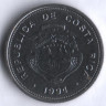 Монета 1 колон. 1994 год, Коста-Рика.