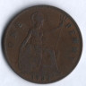 Монета 1 пенни. 1934 год, Великобритания.
