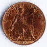 Монета 1 фартинг. 1897 год, Великобритания.