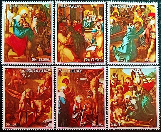 Набор марок (6 шт.). "Жизнь Христа". 1982 год, Парагвай.