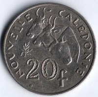 Монета 20 франков. 2007 год, Новая Каледония.