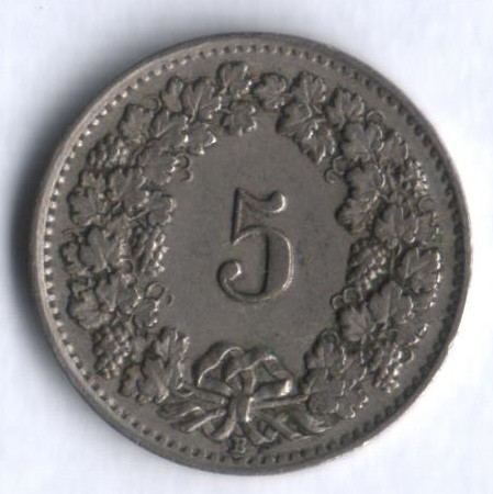 5 раппенов. 1943 год, Швейцария.