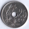 Монета 25 сантимов. 1927 год, Бельгия (Belgie).