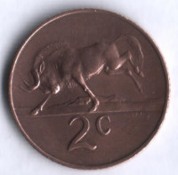 2 цента. 1966 год, ЮАР. (South-Africa).