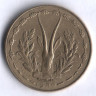 Монета 5 франков. 1982 год, Западно-Африканские Штаты.