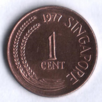 1 цент. 1977 год, Сингапур.