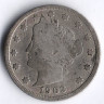 Монета 5 центов. 1903 год, США.
