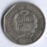 Монета 1 новый соль. 2000 год, Перу.