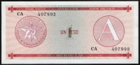 Бона 1 песо. 1985(A) год, Куба.