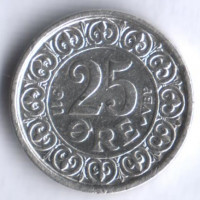 Монета 25 эре. 1911 год, Дания. VBP;GJ.