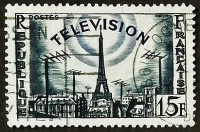Марка почтовая. "Телевидение". 1955 год, Франция.