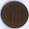 Монета 2 эре. 1938 год, Норвегия.