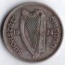Монета 1/2 кроны. 1928 год, Ирландия.
