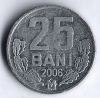 Монета 25 баней. 2006 год, Молдова.