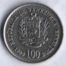 Монета 100 боливаров. 1999 год, Венесуэла.