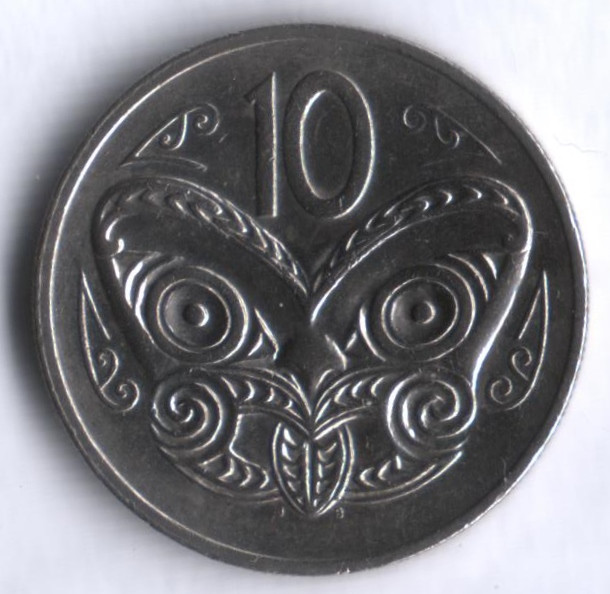 Монета 10 центов. 1980 год, Новая Зеландия.