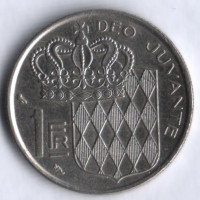 Монета 1 франк. 1960 год, Монако.