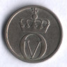 Монета 10 эре. 1964 год, Норвегия.
