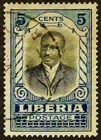 Почтовая марка. "Президент Дэниэл Э. Ховард". 1920 год, Либерия.
