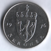 Монета 5 крон. 1976 год, Норвегия.