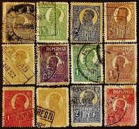 Набор почтовых марок (22 шт.). "Король Фердинанд I". 1920-1927 годы, Румыния.