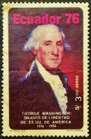 Почтовая марка. "Джордж Вашингтон". 1976 год, Эквадор.