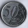 Монета 50 сентаво. 2007 год, Бразилия. Хосе Паранхос.