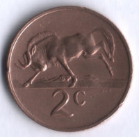 2 цента. 1970 год, ЮАР.