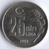25000 лир. 1999 год, Турция.