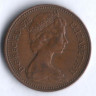 Монета 1 новый пенни. 1978 год, Великобритания.