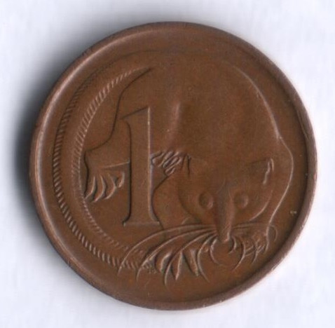 Монета 1 цент. 1974 год, Австралия.