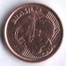 Монета 1 сентаво. 2001 год, Бразилия. Педру Алвариш Кабрал.
