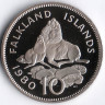 Монета 10 пенсов. 1980 год, Фолклендские острова. Proof.